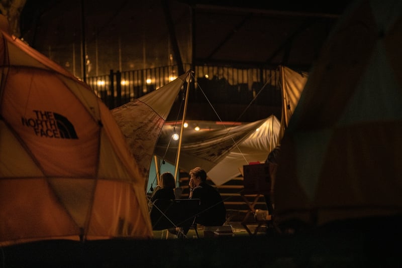 Beach Camping at Sunset